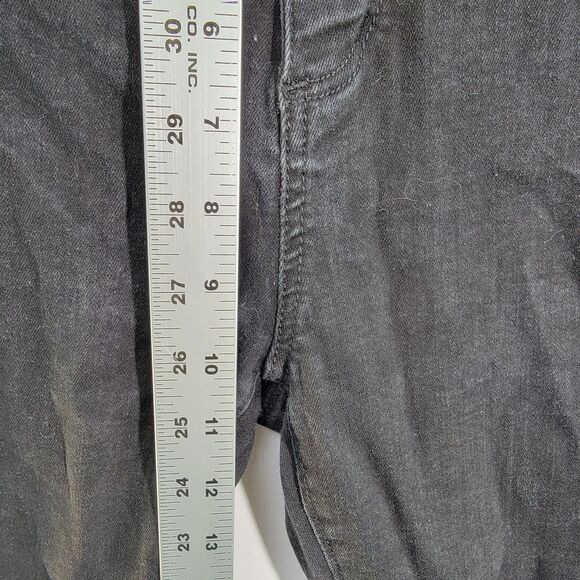 LOFT Black Cotton Mid Rise Skinny Jeans Loop Belt Front & Back Pockets Waist 28 - Picture 7 of 8